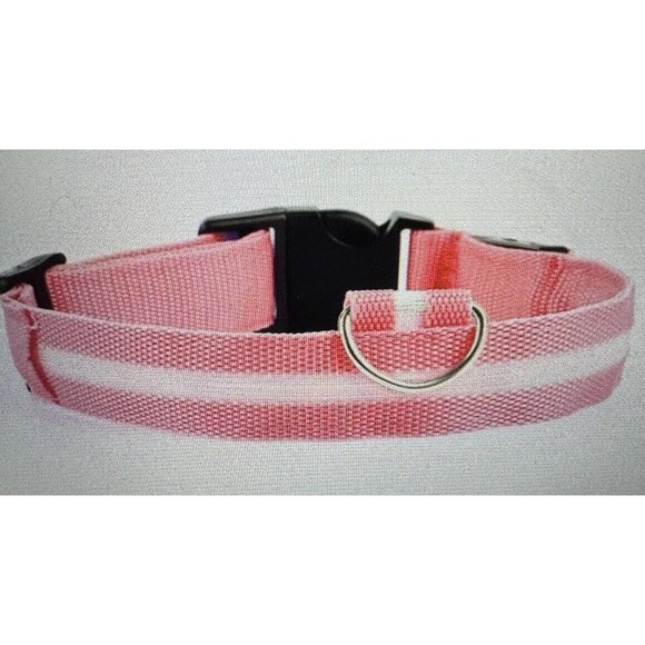 Dog LED Collar Blinking Night Flashing Light Up Glow Adjustable Pet Safety - Picture 2 of 5